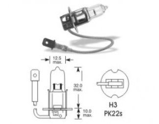 Žiarovka Elta 24V H3 100W PK22s - N2