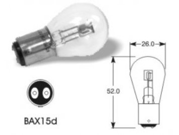 Žiarovka Elta 6V 15/15W BAX15d - N2