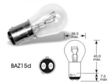 Žiarovka Elta 12V 21/4W BAZ15d - N2