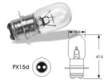 Žiarovka Elta 12V 25-25W PX15d - N2