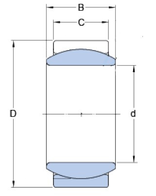 SKF GE 12 E kĺbové ložisko oceľ/oceľ - N2 - 2