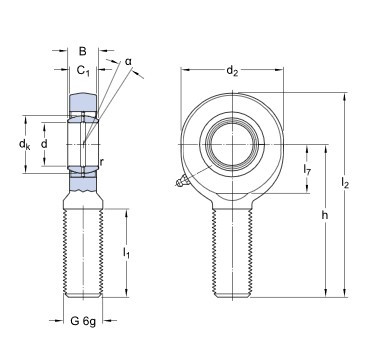 SKF SA 15 ES kĺbová hlavica - N2 - 2