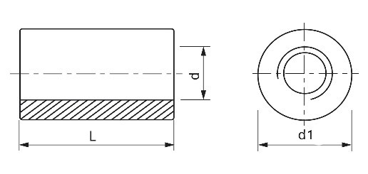 Matica predlžovacia valcová M12x40 |06| pozink - N2 - 2