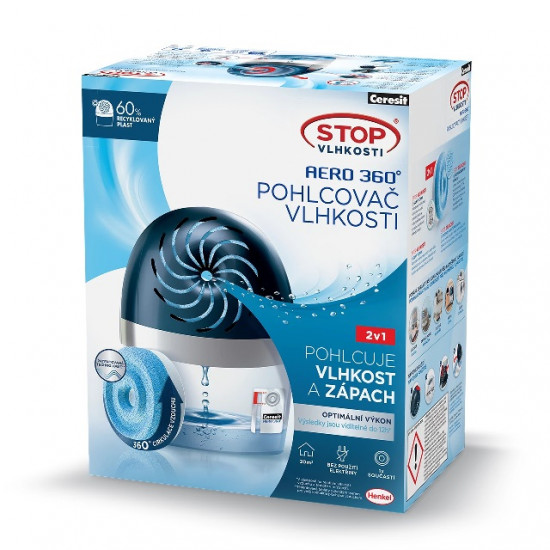 Ceresit Stop Vlhkosti AERO 360 ° prístroj modrý a tableta 1x450g - N2