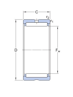 SKF RNA 49/32 ihlové ložisko bez vnútorného krúžku - N2 - 2