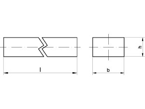 Klinová oceľ DIN 6880 16x10 - 1m - N2 - 2