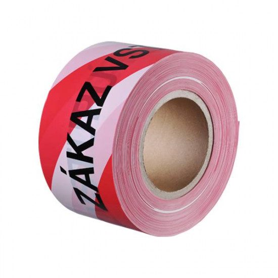 Den Braven Bariérová páska - 75 mm x 250 m červeno-biela s potlačou ZÁKAZ VSTUPU _B7122RL - N2