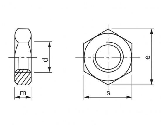 Matica DIN 934 M10 mosadz - N2 - 2