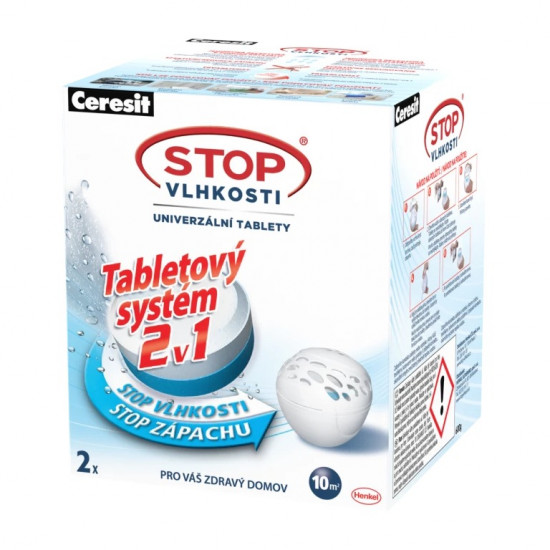 Ceresit Stop Vlhkosti PEARL náhradné tablety 3v1 2x300 g neutrálne - N2