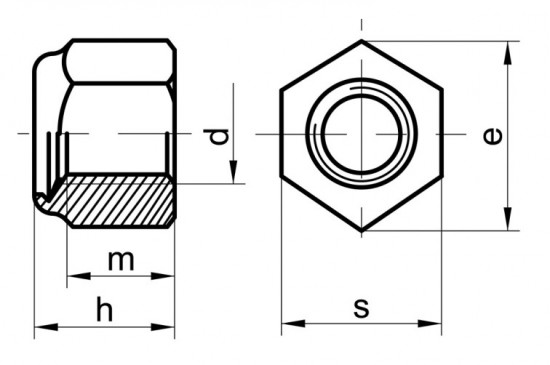 Matica samoistná vysoká DIN 982 M12 nerez A4 - N2