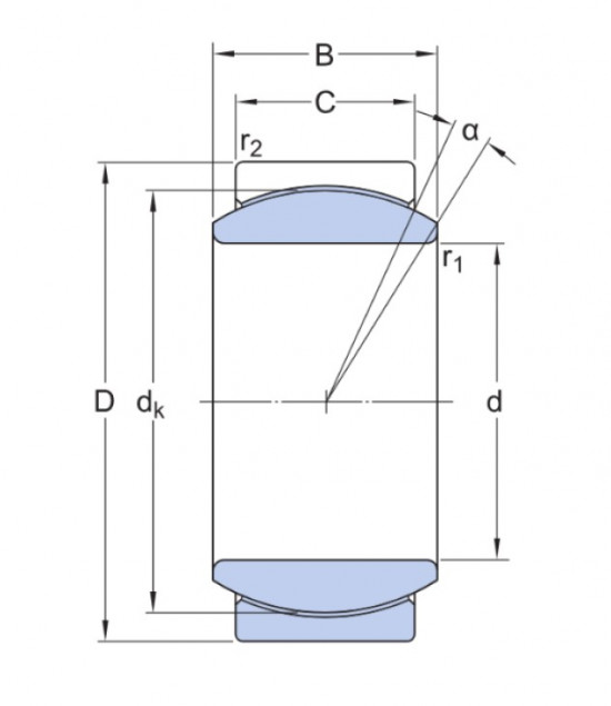 SKF GE 17 C (GE 17 UK) bezúdržbové kĺbové ložisko ,oceľ/PTFE - N2 - 2