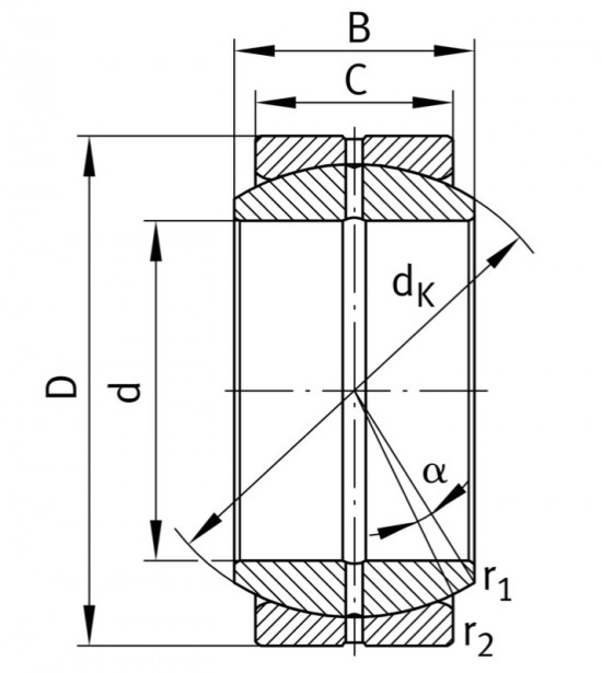 ZVL GE 30E oceľ/oceľ kĺbové ložisko - N2 - 2