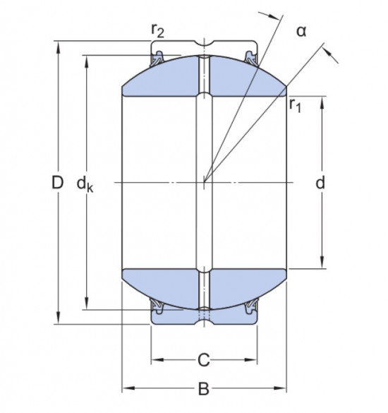 SKF GEH 20 ES-2RS kĺbové ložisko oceľ/oceľ - N2 - 2