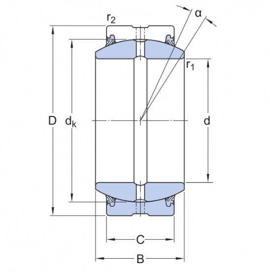 SKF GE 30 ES-2RS kĺbové ložisko oceľ/oceľ - N2 - 2