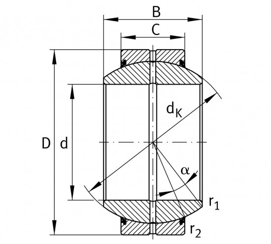 LS GEG 60 ES 2RS (GEH 60ES-2RS) kĺbové ložisko oceľ/oceľ - N2 - 2
