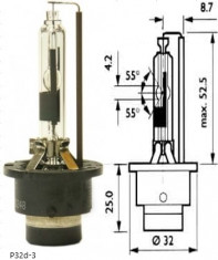 Xenónová výbojka Narva D2R 85V 35W P32d-3 - N1