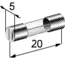 Poistka sklenená malá 25A 5x20mm - N1