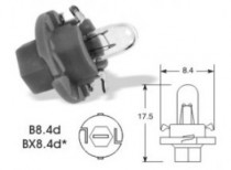 Žiarovka Narva 12V 2W BX8,4d svetlo zelená pätica - N1