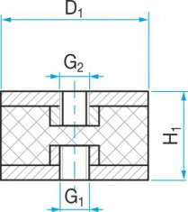Silentblok typ 3 - 200x100 M24 - N1