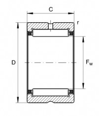 INA RNA 22/6 X-2RSR kladka oporná - N1