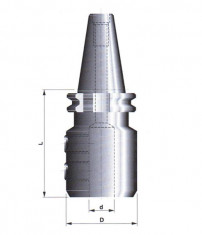 Držiak na upínanie fréz s valcovou stopkou s plôškou DIN 1835-B, 247205, 40x10-100 - N1