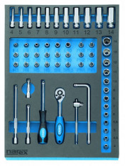 Modul s náradím 1/4", NAREX-MODUL, M 57-dielov 1/4" - N1