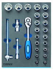 Modul s náradím 1/2", NAREX-MODUL, M 25-dielov 1/2" - N1