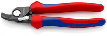 KNIPEX 95 22 165 Káblové nožnice s otváracou pružinou 165 mm, viacsl. návleky, brunýrované - N1