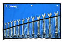 Súprava očkoplochých račňových kľúčov 12 ks 8-19 mm vinylové puzdro DIN 3113, NAREX 443000593 - N1