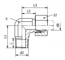 Hrdlo LHCR2K 6LRkuž. R1/8" - N1