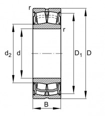 FAG WS 22208-E1-XL-K-2RSR súdčekové ložisko - N1
