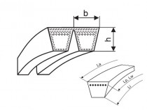 Klinový remeň násobný 5-B 2100 Li (B 83) optibelt KB VB - N1