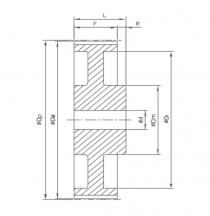 Remenica 44 5M 15 optibelt ZRS s predvŕtanou dierou - N1