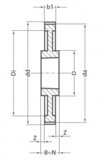 Remenica TB 112 8MDC 21 optibelt ZRS DC na Taper Lock - N1