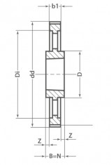 Remenica TB 192 8MDC 36 optibelt ZRS DC na Taper Lock - N1