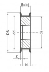 Remenica TB 50 8MDC 62 optibelt ZRS DC na Taper Lock - N1