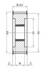 Remenica TB 56 8MDC 62 optibelt ZRS DC na Taper Lock - N1