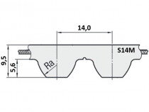 Remeň ozubený 1610 S14M 550 optibelt STD - N1