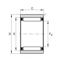 INA RNAO 6-13-8 TV ihlové ložisko bez vnútorného krúžku - N1