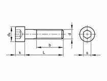 Skrutka valcová hlava - inbus DIN 912 M10x150-10.9 pozink - N1