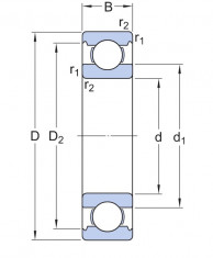 NSK 6315 M guľkové ložisko - N1