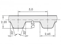 Remeň ozubený T5 305 8 optibelt Alpha Torque - N1