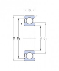 SKF 6310-Z/C3 guľkové ložisko - N1