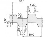Remeň ozubený DT10 630 32 optibelt Alpha Torque - N1