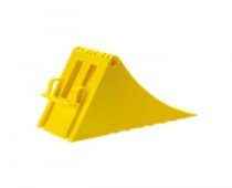 Klin kolesa zakladací 160mm plastový žltý - N1