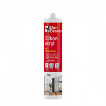 Den Braven Silikón akrylový tmel - 280 ml biela, kartuša _20202RL - N1
