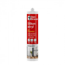 Den Braven Silikón akrylový tmel - 280 ml transparentný, kartuša _20201RL - N1