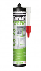 Ceresit CS 23 Glass - 280 ml silikón na sklo a akváriá transparentný - N1