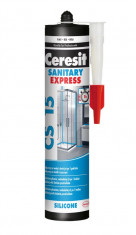 Ceresit CS 15 Express Sanitary - 280 ml expresný sanitárny silikón biely - N1