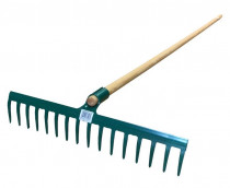 Hrable kovové 16 zubov s násadou 150 cm - N1